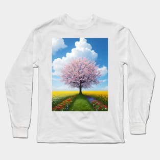 Celestial Blooms: Flowers in the Sky Long Sleeve T-Shirt